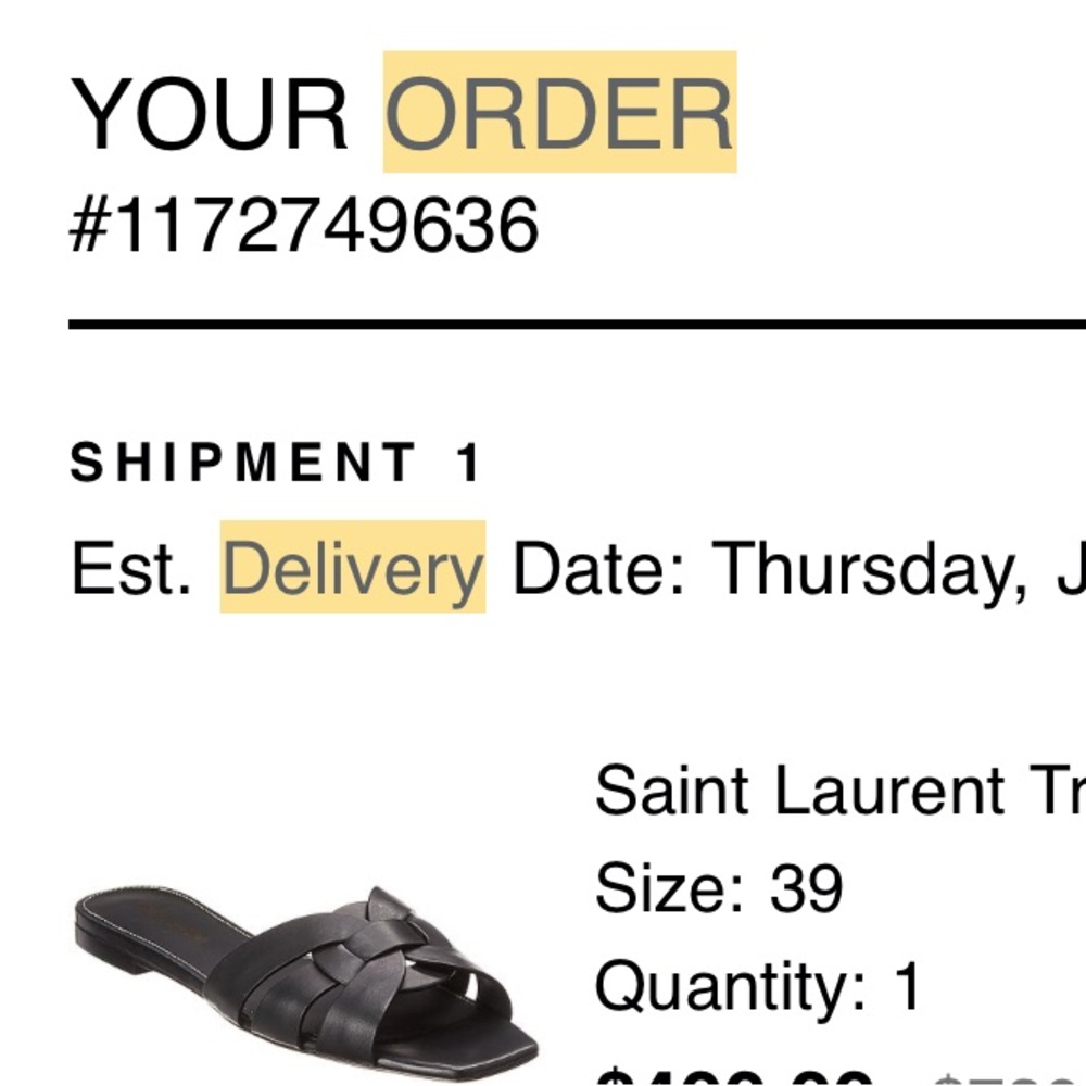 Saint Laurent Black Woven Sandals - Picture 4 of 5